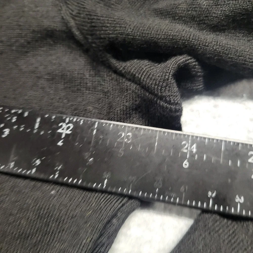 Polo Ralph Lauren Mens‎ XL Black Washable Merino Wool V-Neck Sweater Pony Logo